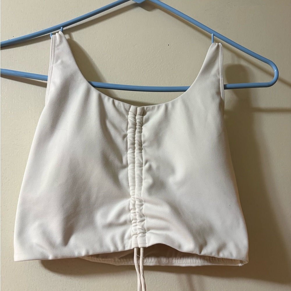 Elegant White Ruched Women's Top